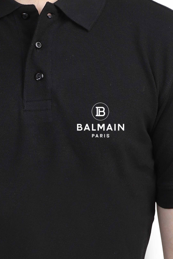 💎 Balmain Paris Logo Polo Shirt - Luxury Designer Mens Collar Tee 💎